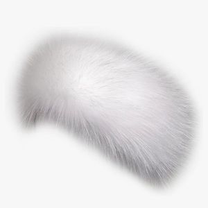 White Faux Fur Headband